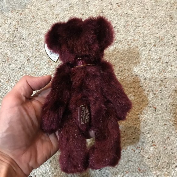 Ty Attic Treasures Beanie Babies 1993 BEARGUNDY Articulated Beanie Baby w/ Tags - Picture 2 of 7